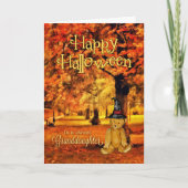 voor kleindochter op Halloween Teddy Bear Witch Kaart (Voorkant)