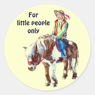 Voor kleine mensen alleen rond stickers