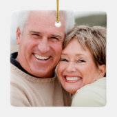 Voor kleinkinderen met kerstmis, aangepaste Orname Keramisch Ornament (Achterkant)