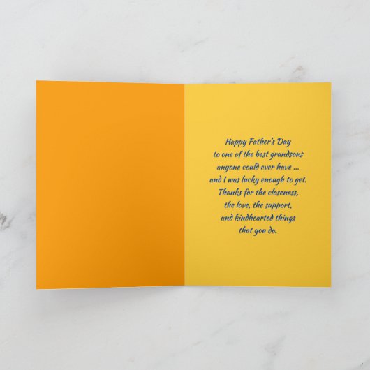 Voor kleinson op Vaderdag Denim Design Kaart (Binnen)