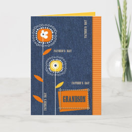 Voor kleinson op Vaderdag Denim Design Kaart
