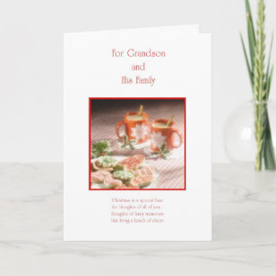 Voor kleinzoon en zijn familie feestdagen kaart