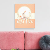 Voor kleuter Crème Witte Konijn Canvas Afdruk (Insitu (Woonkamer))