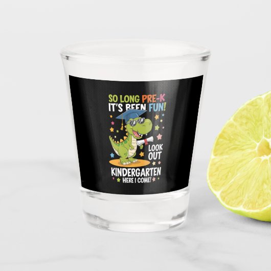 Voor kleuters afgestudeerd kleuterschool Dinosaur Shot Glas (Voorkant)