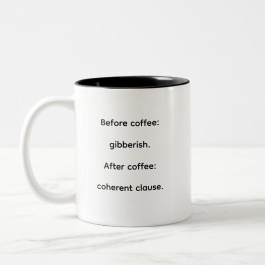 Voor koffie: Gibberish ToLN mok (Links)