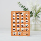 Voor koffie met schuim briefkaart (Staand voorkant)