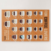 Voor koffie met schuimkoffie legpuzzel (Horizontaal)