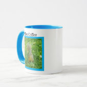 Voor koffie, na koffie, grappige eekhoorn mok (Voorkant links)