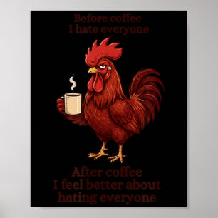 Voor Koffie Na Koffie Grappige S Humor Heren Poster