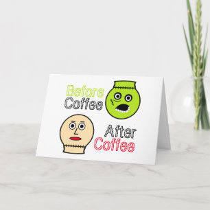 Voor koffie, na koffie, Koffee Monster Kaart