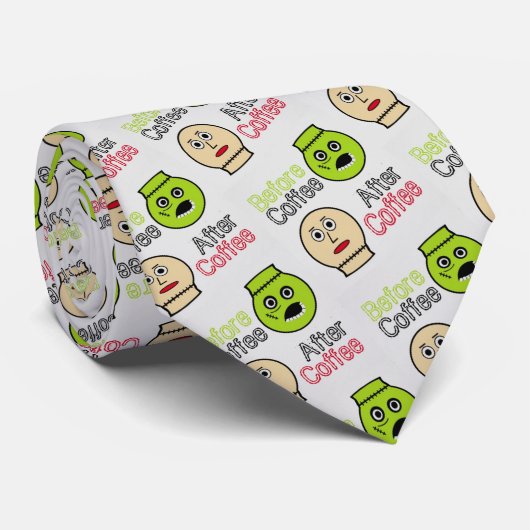 Voor koffie, na koffie, Koffee Monster Stropdas (Opgerold)