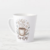 Voor koffieliefhebbers. Beker van vreugde. Kleine Latte Mok (Linkerhoek)