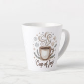 Voor koffieliefhebbers. Beker van vreugde. Kleine Latte Mok (Rechterhoek)