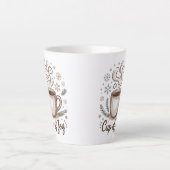 Voor koffieliefhebbers. Beker van vreugde. Kleine Latte Mok (Voorkant)