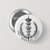 VOOR KONING EN LAND RONDE BUTTON 5,7 CM (Voorkant /achterkant)