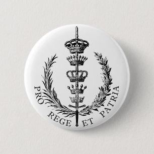 VOOR KONING EN LAND RONDE BUTTON 5,7 CM