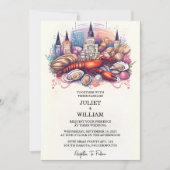 Voor kreeft strand oceaan zomer New Orleans bruilo Kaart (Voorkant)