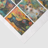 Voor kunstenaars Cat Theme Junk Journal Ephemera Tissuepapier (Detail)