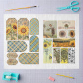 Voor kunstenaars Crafters Sunflower Ephemera Tissuepapier (Craft)