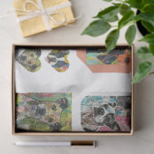 Voor kunstenaars Dog Theme Junk Journal Ephemera Tissuepapier (Geschenk)