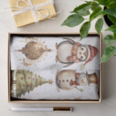 Voor kunstenaars Vintage Kerstbomen Sneeuwman Kers Tissuepapier (Geschenk)