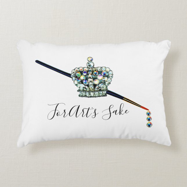 "Voor Kunst's Sake!" Accent Pillow Kussen (Voorkant)