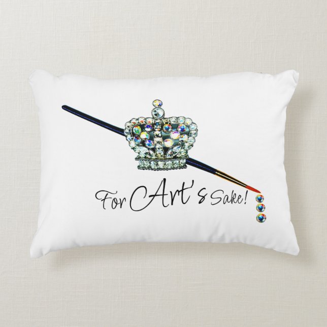 "Voor Kunst's Sake!" Accent Pillow Kussen (Voorkant)