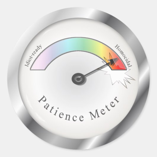 Voor lacht Stickers met gebroken patience meter (Voorkant)