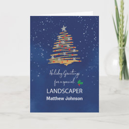 Voor Landscaper Kerstboom  naam Kaart