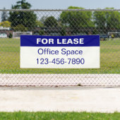 Voor Lease Kantoor Lease blauw en wit telefoonnumm Spandoek (Insitu)