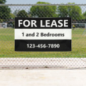 Voor Lease Zwart-wit Appartement Leasing Spandoek (Insitu)