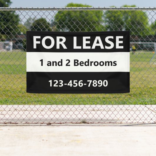 Voor Lease Zwart-wit Appartement Leasing Spandoek (Insitu)