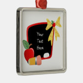 Voor leraar (aanpasbaar) metalen ornament (Rechts)