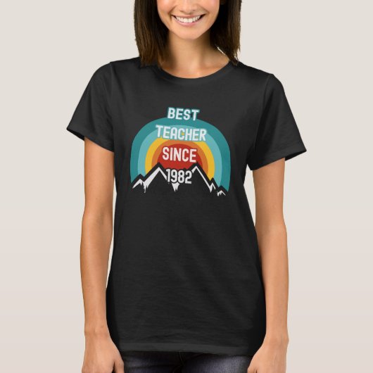 Voor leraar beste leraar sinds 1982 t-shirt (Voorkant)