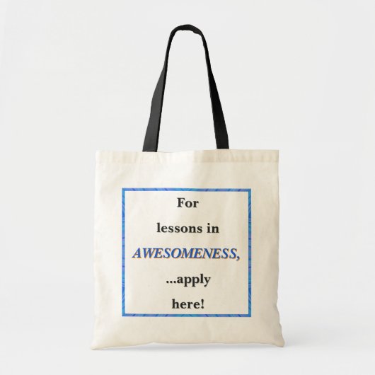 Voor lessen in geweldigheid tote bag (Voorkant)