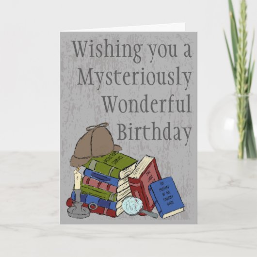 Voor lezers en Mystery Book Fans Birthday Kaart (Voorkant)
