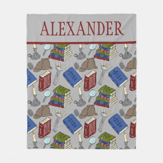 Voor lezers wordt het Mystery Novels Gepatterde Bo Fleece Deken (Voorkant)