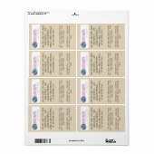 VOOR LG., KLEINE WIJNFLESSEN, POTTEN, KLEIN WATER ETIKET (Full Sheet)