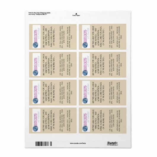 VOOR LG., KLEINE WIJNFLESSEN, POTTEN, KLEIN WATER ETIKET (Full Sheet)