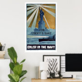 Voor Liberty's Sake, Enlist in the Navy (US02181A) Poster (Thuiskantoor)