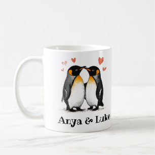 Voor liefhebbers, pinguïns citeren, namen toevoege koffiemok