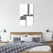 Voor liefhebbers van Arabische kalligrafie Canvas Afdruk (Insitu (Slaapkamer))