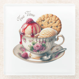 Voor liefhebbers van theekopjes en ijs, Grappig Glazen Onderzetter