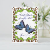 Voor Love and Butterflies RSVP Card (Staand voorkant)