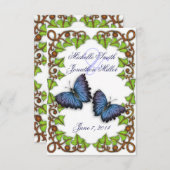 Voor Love and Butterflies RSVP Card (Voorkant / Achterkant)