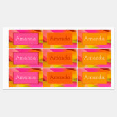 Voor lunchbox Roze gele magenta Labels (Vel)