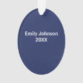 VOOR Mail Carrier Christmas Tree  naam Ornament (achterkant)