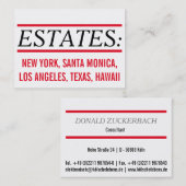 Voor makelaars & vastgoedexperts visitekaartje (Voorkant / Achterkant)