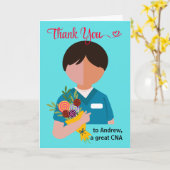 Voor Male CNA Bedankt met Snoep Boeket Kaart (Gele Bloem)