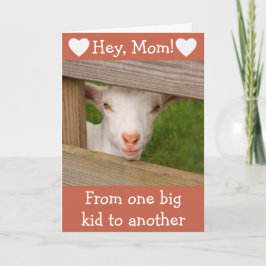 Voor mam Baby Goat Birthday Kaart